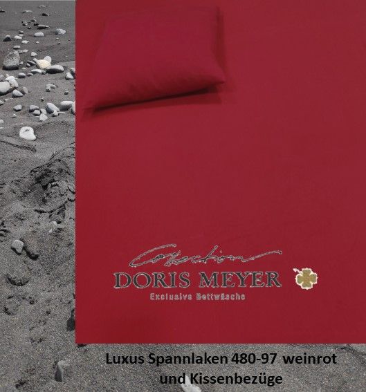 Jersey Luxus TOPPER Spannlaken 480-97 weinrot