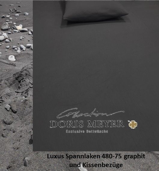 Jersey Luxus TOPPER Spannlaken 480-75 graphit