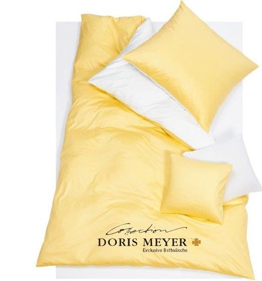 Doris Meyer Interlock-Jersey Wendebettwäsche Milano 3009- 62 gelb-weiß