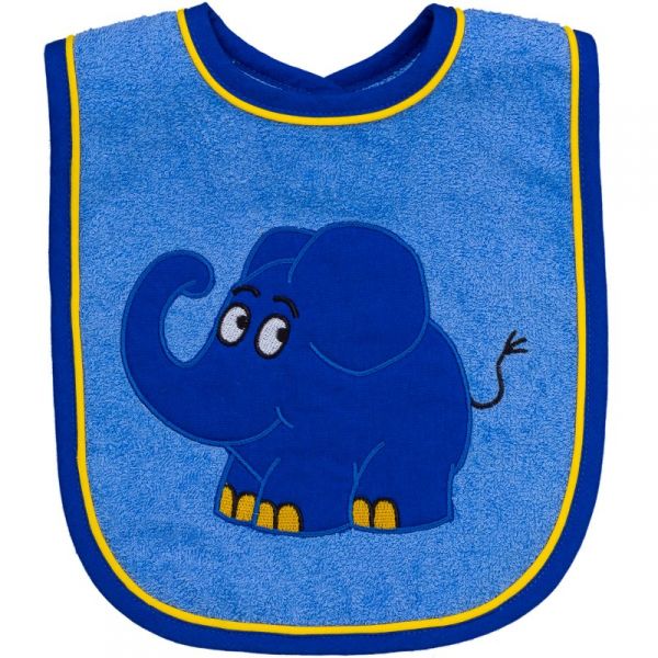 Lätzchen Elefant, blau 24x24