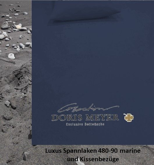 Jersey Luxus TOPPER Spannlaken 480-90 marine