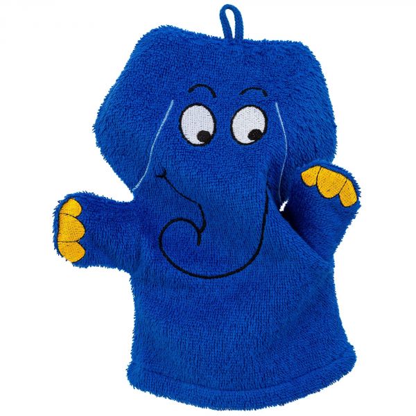Smithy Waschhandschuh Die Sendung mit dem blauen Elefanten blau